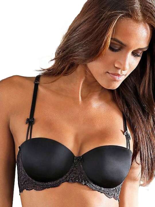 BB812 Soutien-gorge balconnet Palomera Lascana Noir face