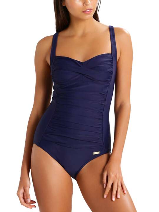 TK-5 Maillot de bain amincissant 1 pièce TK-5 bleu marine bonnets B à E Lascana Bleu Marine face