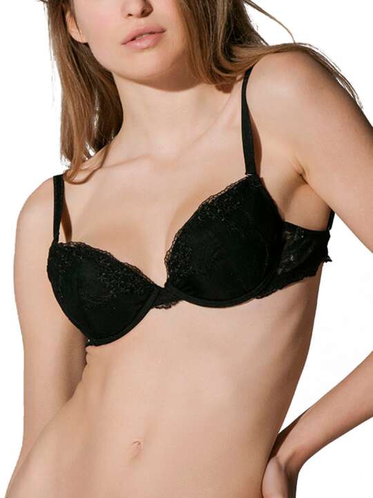 14030 Soutien-gorge push-up multiposition Honeymoon Luna mariage Noir face