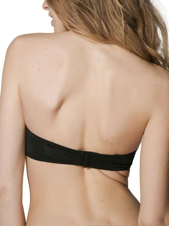 14018LU Soutien-gorge bandeau push-up Secret Luna Noir face