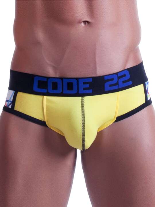 2301CO Slip Abstract Code22 Jaune face