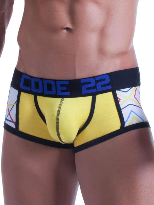 2302CO Shorty Abstract Code22 Jaune face