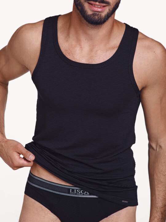 31006LI Zeus Lisca Men Tank Top Black face