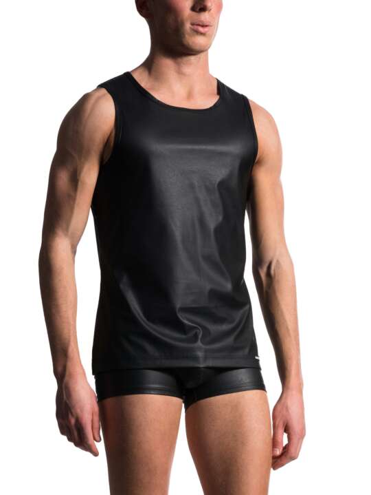 208177M M104 Manstore Sleeveless T-Shirt Black face