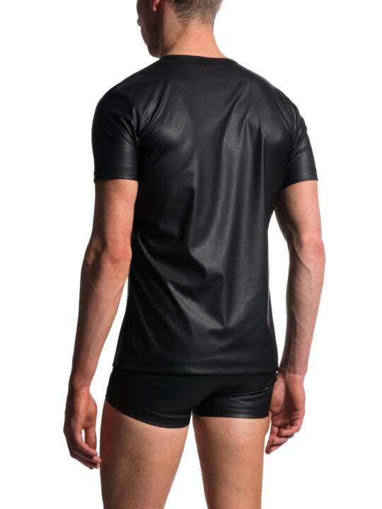 208178M M104 Manstore V-Neck Short Sleeve T-Shirt Black face