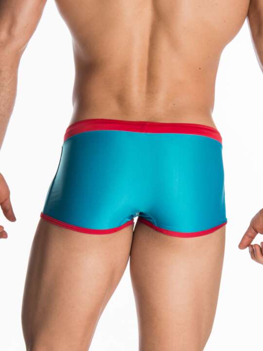 S01137G Boxer bain Retro Stronger Gigo Bleu Turquoise face