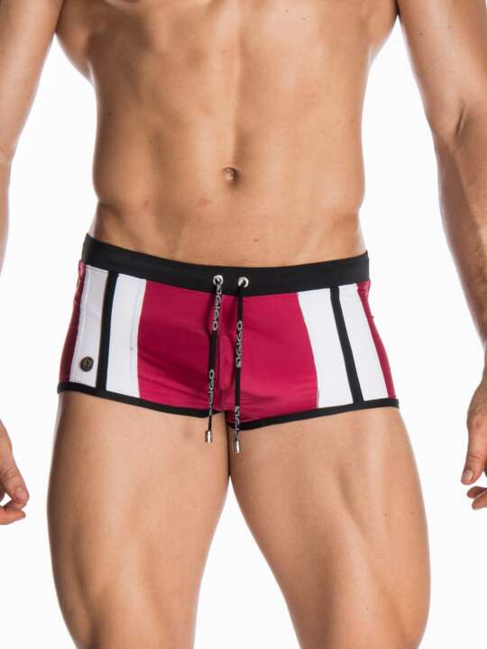 S01137G Boxer bain Retro Stronger Gigo Bordeaux face