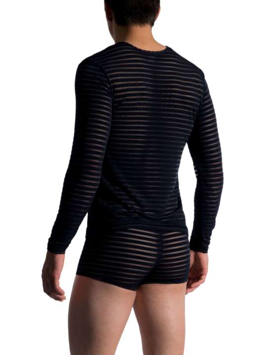 210477M M753 Manstore Long Sleeve T-Shirt Navy Blue face