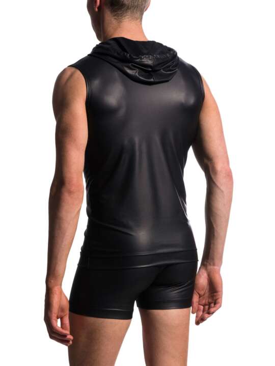209553M M510 Manstore Hooded Tank Top Black face