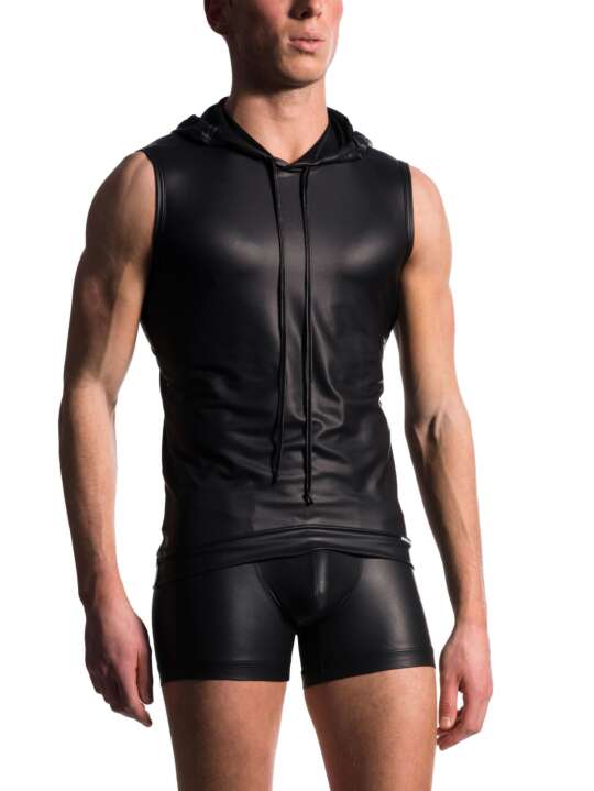 209553M M510 Manstore Hooded Tank Top Black face