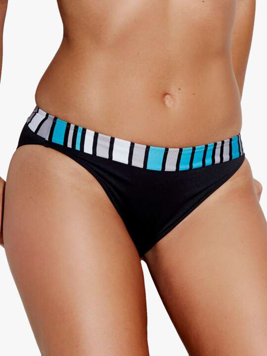 B4307SE Swimming costume bottoms Geometrica Selmark Mare Black face