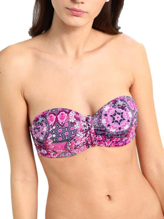 SP-9LAS Haut maillot de bain bandeau Buffalo Lascana Violet face