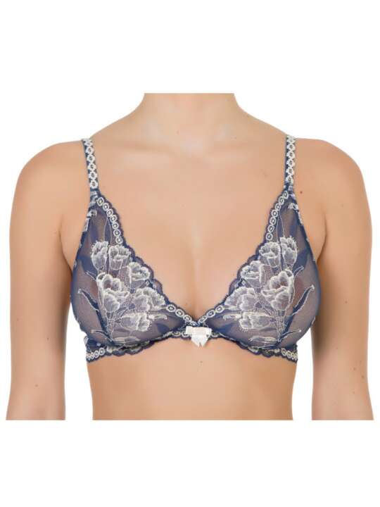 40510SE Soutien-gorge triangle sans armatures Chiara Selmark Bleu Marine face