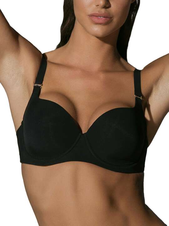 11026-27-28 Soutien-gorge préformé Secret Sense Luna Noir face