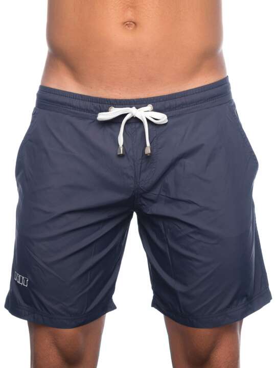 39116NI Short long bain Oscar NIT Bleu Marine face