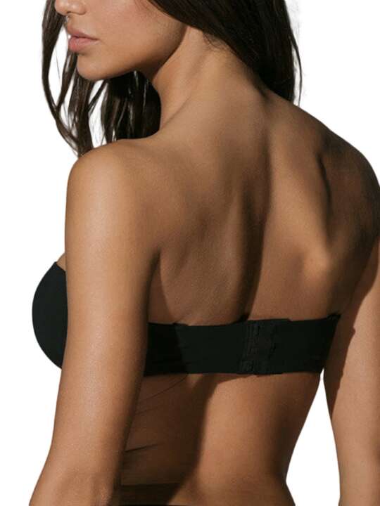 11073-74-75 Soutien-gorge bandeau préformé Secret Sense Luna Noir face