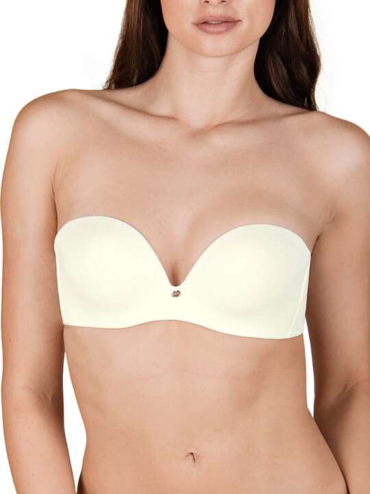 20194LI Soutien-gorge balconnet multi-positions Bella ivoire Lisca mariage Ivoire face