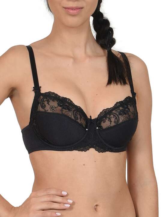 20178LI Soutien-gorge armaturé Caroline Lisca noir - bonnets B à E Noir face