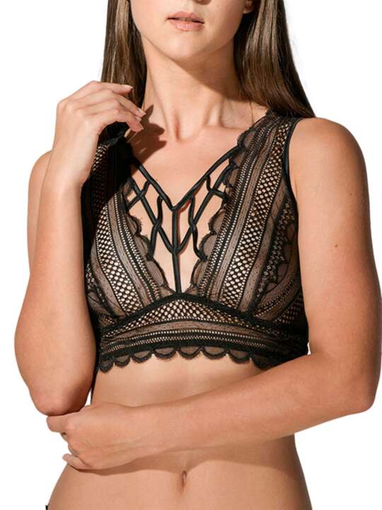 81000LU Soutien-gorge bralette noir Prestige Gaia Luna Splendida Noir face