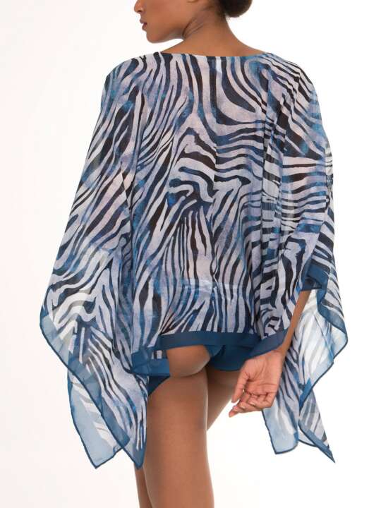 B9398SE Caftan plage Cebras Selmark Mare Bleu face