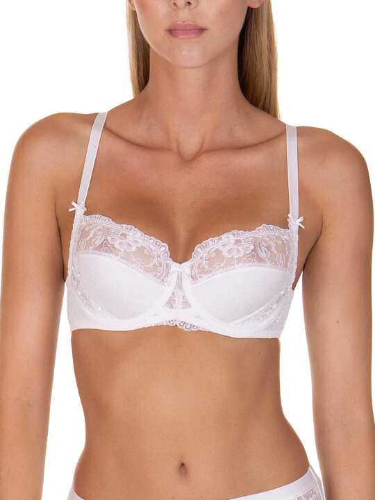 20179LI Soutien-gorge armaturé Caroline Lisca blanc - bonnets F et G Blanc face