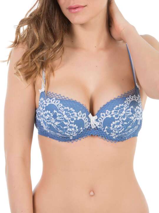 40617SE Soutien-gorge préformé 3D Ariana bleu Selmark Bleu face