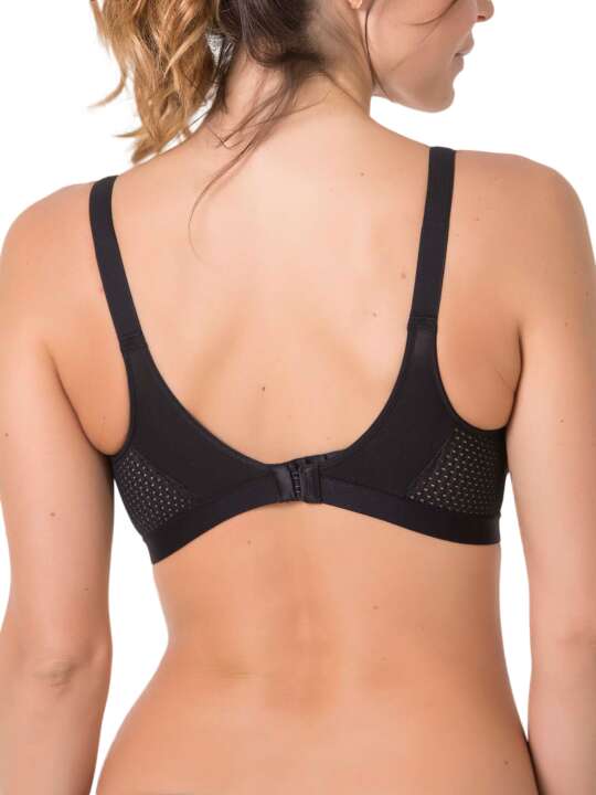 SC181SE Soutien-gorge sport sans armatures Care Selmark Noir face