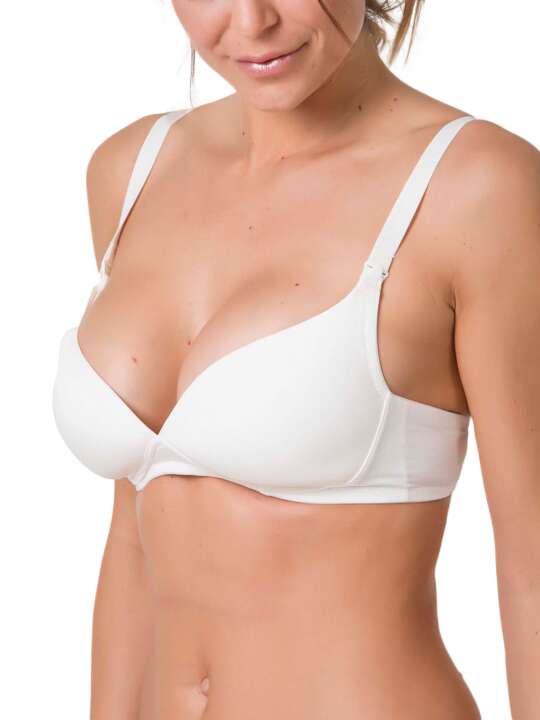 SC134SE Soutien-gorge maternité allaitement sans armatures Care Selmark Ivoire face