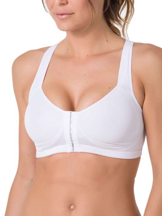 SC182SE Soutien-gorge post-opératoire ouverture frontale Care Selmark Blanc face