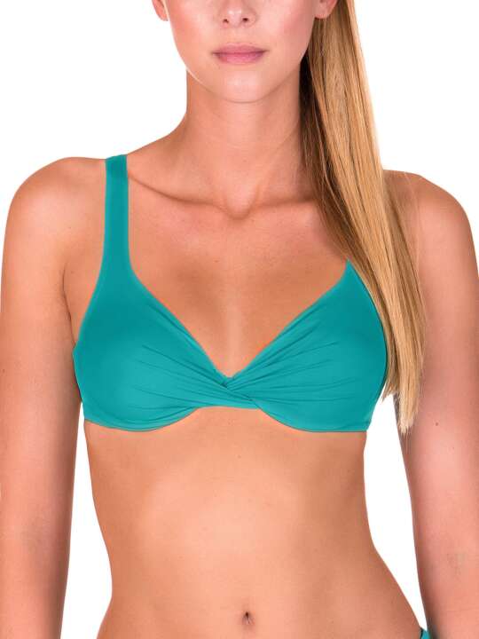 40393LI Underwired swimming costume top Gran Canaria Lisca green Green face