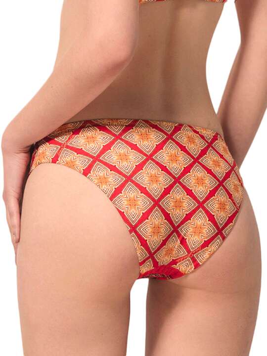 91827LU Swimwear stockings Broadway Luna Splendida red Red face