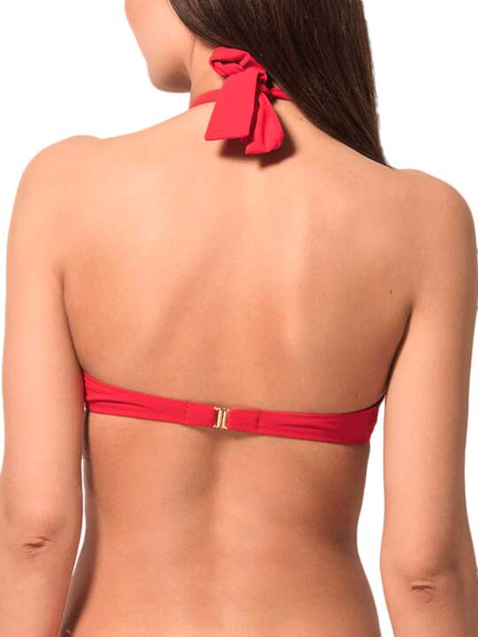 91924LU Bandeau swimming costume top Blue Sense Luna Splendida red Red face