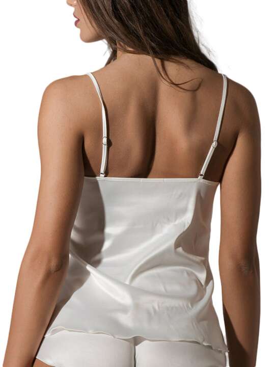 80204LU Satin Camisole Prestige Ivory Luna Splendida Ivory face