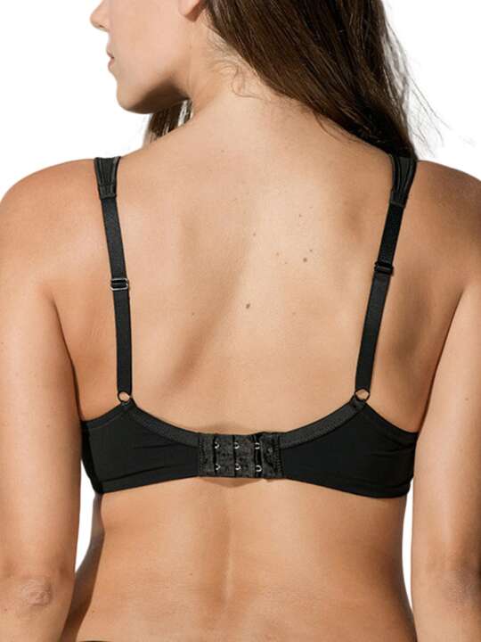 11043LU Soutien-gorge minimiseur balconnet Secret Sense Luna Splendida noir Noir face