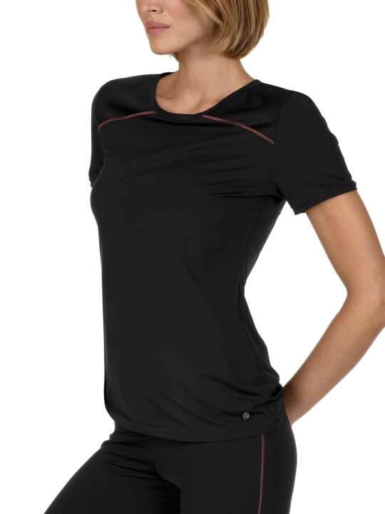 63402LI T-shirt sport manches courtes Energy Lisca Cheek noir Noir face