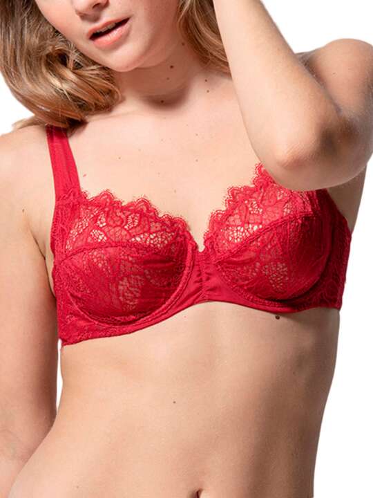 14092LU Soutien-gorge armaturé Orchidea Luna Splendida rouge Rouge face