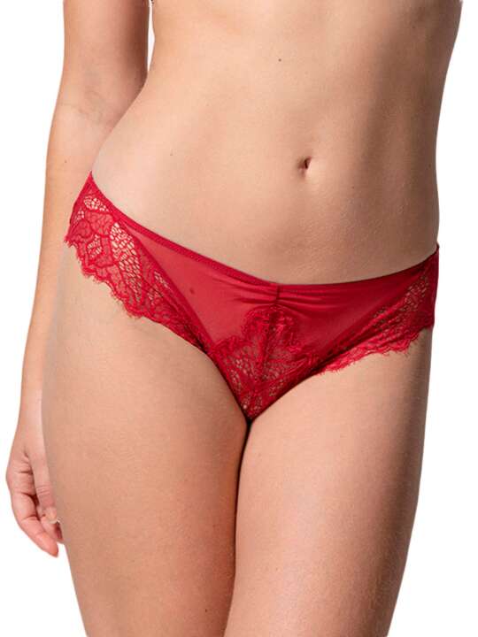 24091LU Slip Orchidea rouge Luna Splendida Rouge face