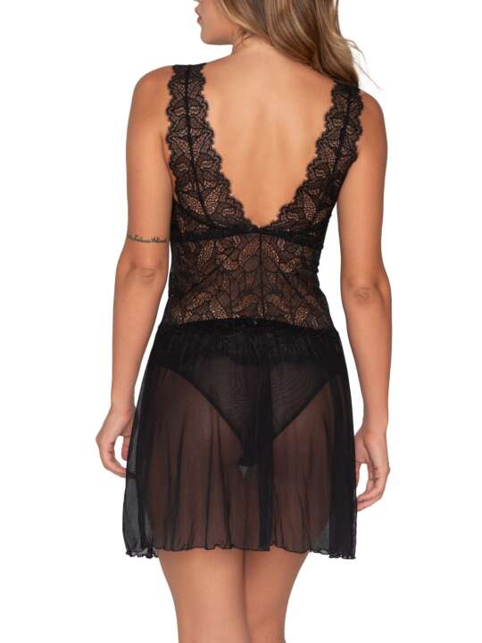 84091LU Nuisette Orchidea noir Luna Splendida Noir face