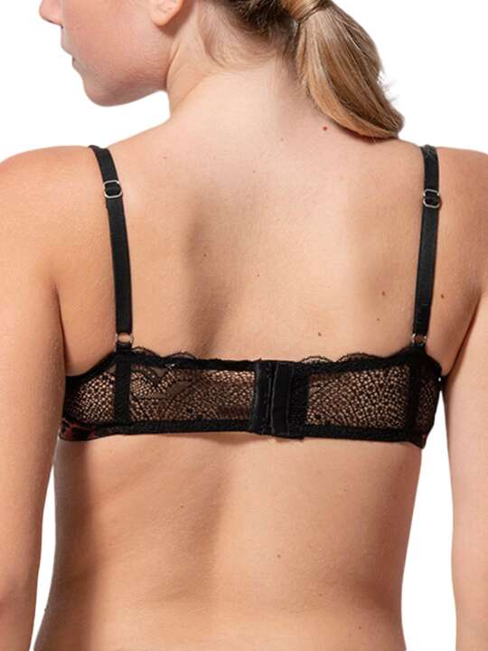 85601LU Soutien-gorge balconnet Wildcat noir Luna Splendida Noir face