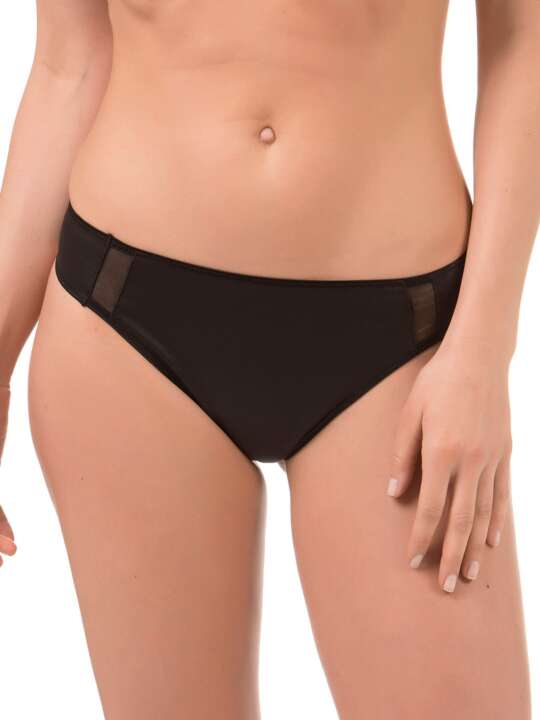 70701SE String tanga Adriana Selmark noir Noir face