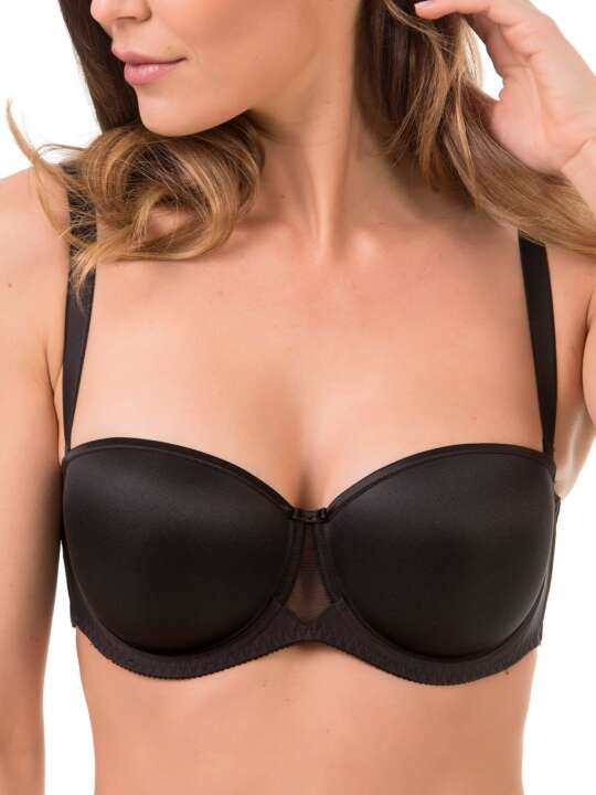 70746SE Soutien-gorge bandeau Adriana Selmark noir Noir face