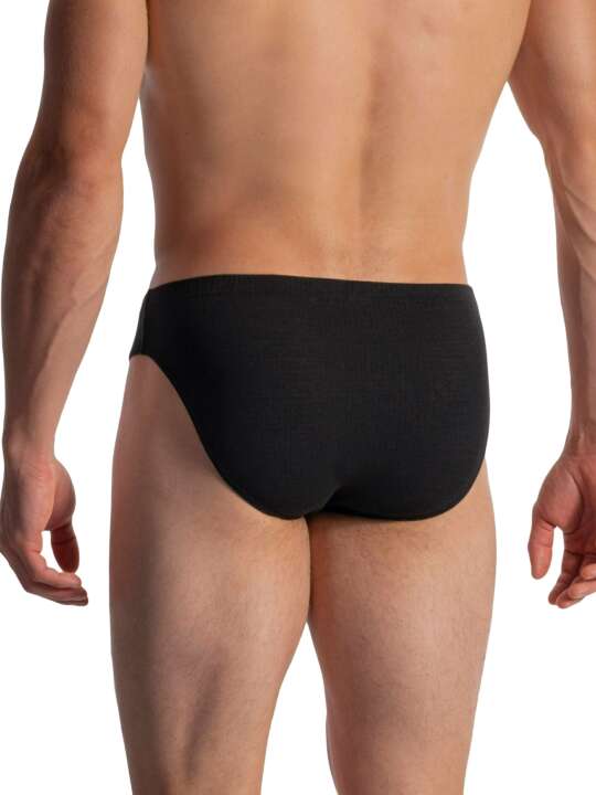 108522O Organic cotton sports briefs RED1967 Olaf Benz Black face