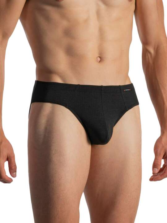 108522O Organic cotton sports briefs RED1967 Olaf Benz Black face