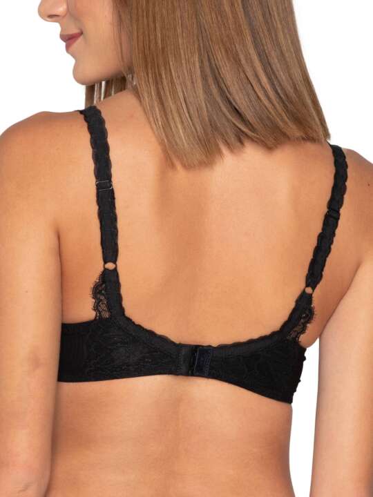 14091LU Soutien-gorge préformé Orchidea noir Luna Splendida Noir face