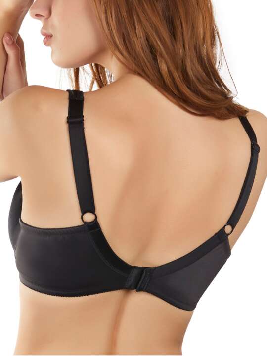 70747SE Soutien-gorge confort maintien latéral Adriana noir Selmark Noir face