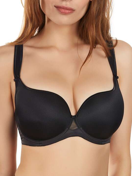 70747SE Soutien-gorge confort maintien latéral Adriana noir Selmark Noir face