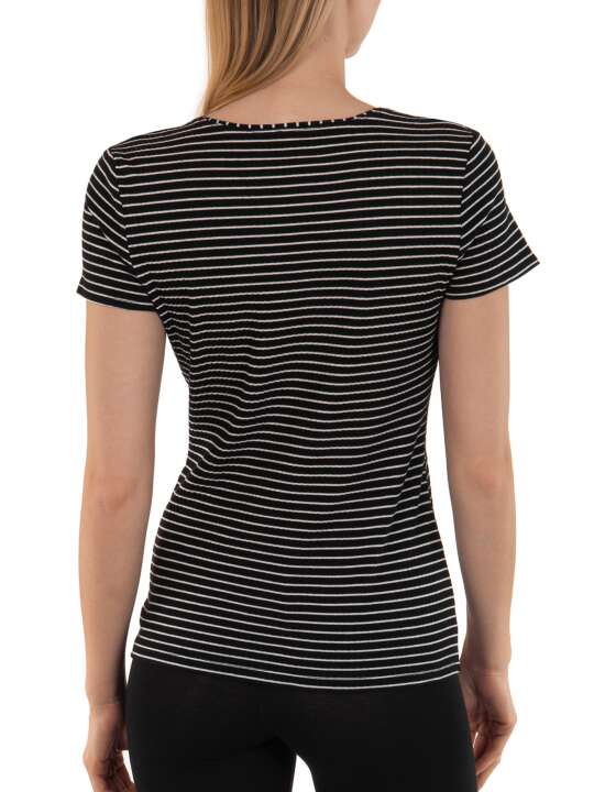 84376LI Romance Lisca Cheek short-sleeved T-shirt Black face