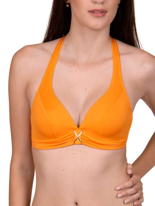 40477LI Haut maillot de bain armaturé dos nu Gran Canaria Lisca Orange face