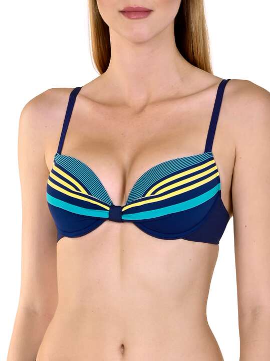 40481LI Haut maillot de bain push-up Dominica Lisca Bleu face