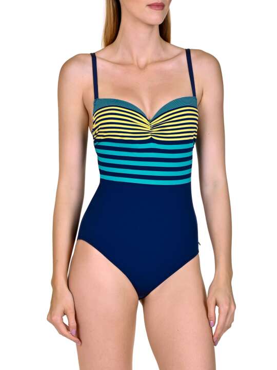 43434LI Maillot de bain 1 pièce préformé Dominica Lisca Bleu face